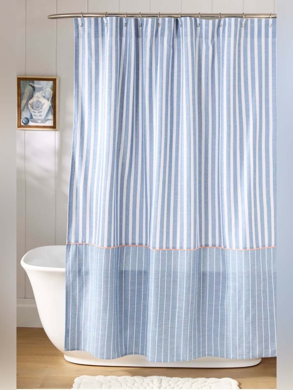 ▪️NWT Anthropologie  Livia Cotton Woven Shower Curtain